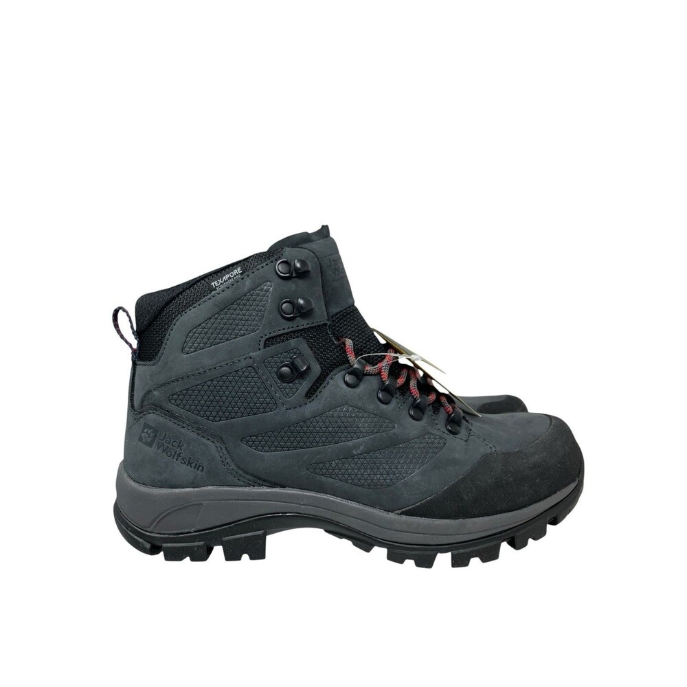Jack Wolfskin Vibram Hiking‎ Boots Womens 8.5 Black Texapore Waterproof Outdoor